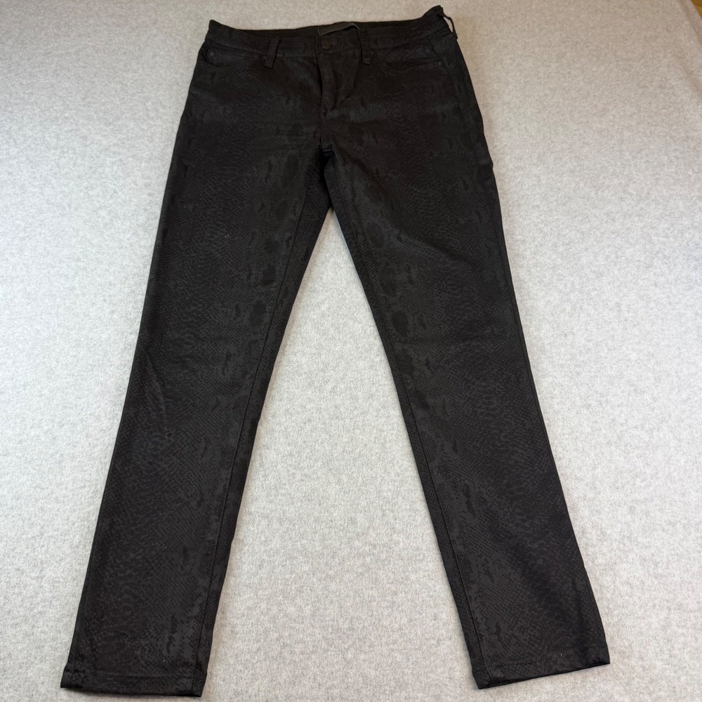 Joes Jeans Womens Black Snakeskin Print Skinny Denim Pants Size 29